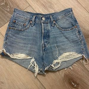 Levi’s 501 studded shorts